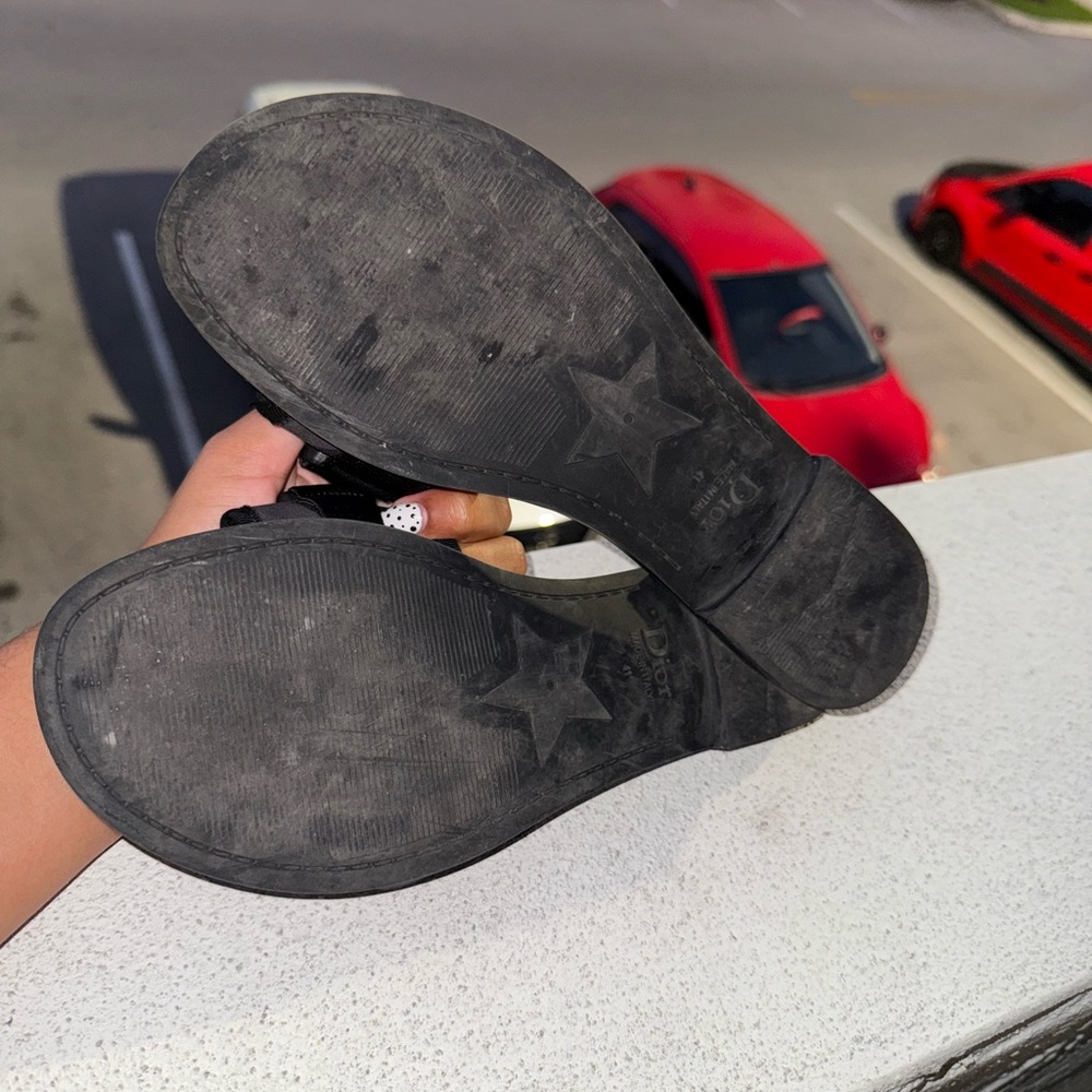 Dior Black Logo Slide Sandals - Picture 5 of 6